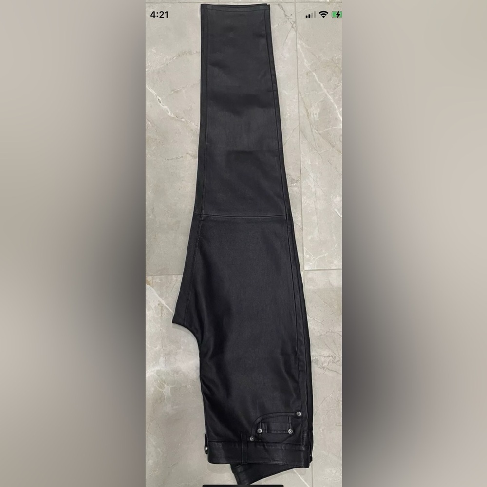 Ralph Lauren Woman’s Pants Size 10 Black Nappa Leather Skinny High Rise Reg Fit - Picture 4 of 6